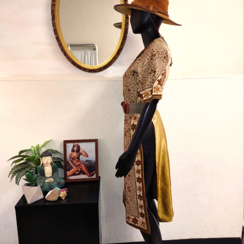 Embellished Gold Sari